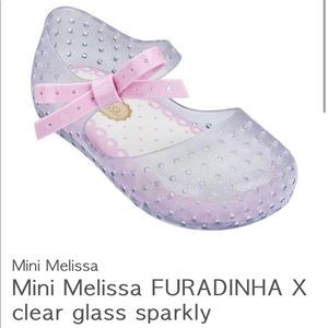 Mini Melissa sparkle shoes Sz 10 Toddler